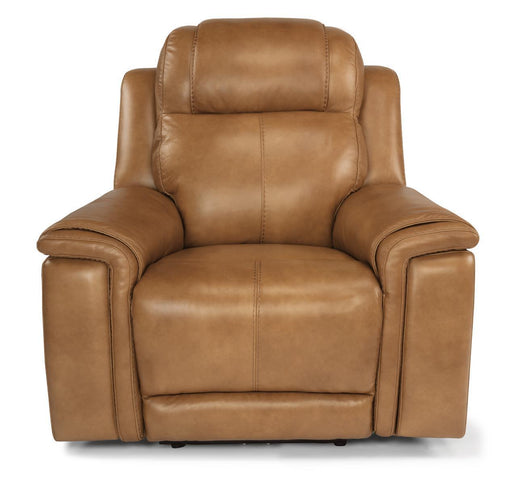 Flexsteel Latitudes Kingsley Leather Power Recliner w/Power Headrest - Holmwood's Furniture & Design Center (Somersworth, NH)