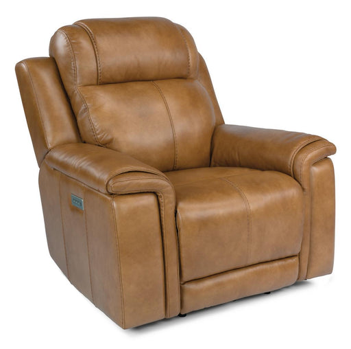 Flexsteel Latitudes Kingsley Leather Power Recliner w/Power Headrest - Holmwood's Furniture & Design Center (Somersworth, NH)