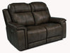 Flexsteel Latitudes Kingsley Leather Power Reclining Loveseat w/Power Headrests - Holmwood's Furniture & Design Center (Somersworth, NH)