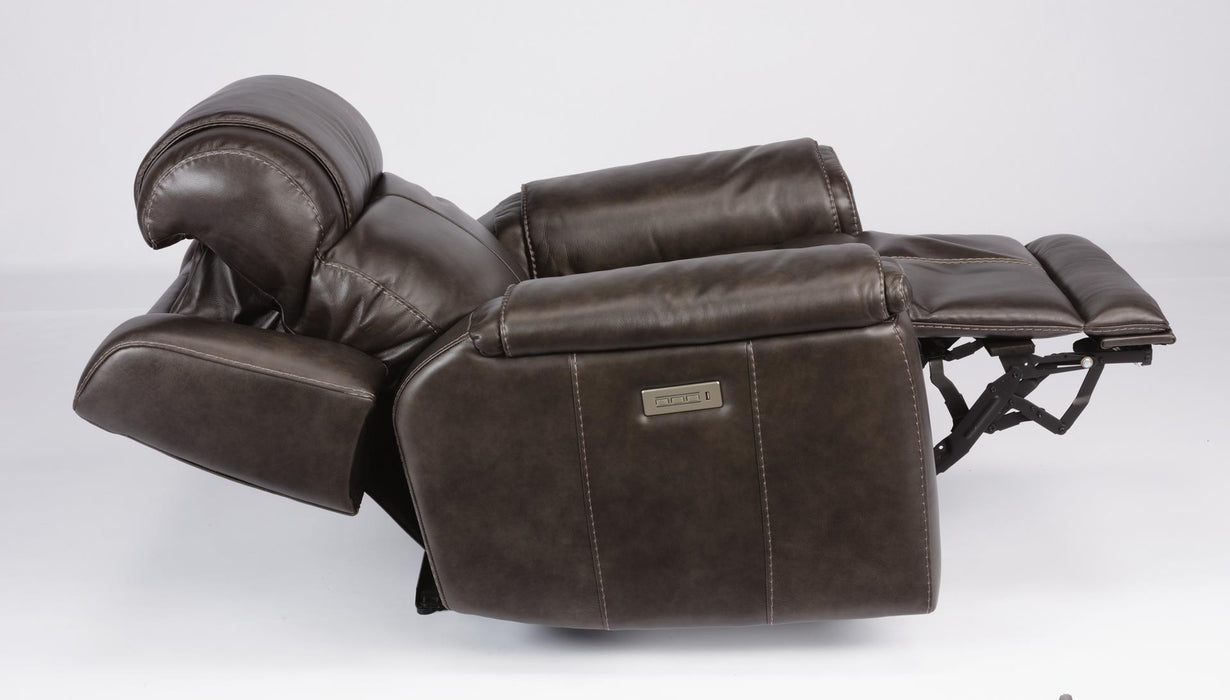 Flexsteel Latitudes Kingsley Leather Power Recliner w/Power Headrest - Holmwood's Furniture & Design Center (Somersworth, NH)