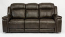 Flexsteel Latitudes Kingsley Leather Power Reclining Sofa w/Power Headrests - Holmwood's Furniture & Design Center (Somersworth, NH)