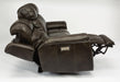 Flexsteel Latitudes Kingsley Leather Power Reclining Sofa w/Power Headrests - Holmwood's Furniture & Design Center (Somersworth, NH)