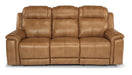 Flexsteel Latitudes Kingsley Leather Power Reclining Sofa w/Power Headrests - Holmwood's Furniture & Design Center (Somersworth, NH)