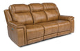 Flexsteel Latitudes Kingsley Leather Power Reclining Sofa w/Power Headrests - Holmwood's Furniture & Design Center (Somersworth, NH)