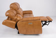 Flexsteel Latitudes Kingsley Leather Power Reclining Sofa w/Power Headrests - Holmwood's Furniture & Design Center (Somersworth, NH)