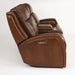 Flexsteel Latitudes Mustang Leather Power Reclining Loveseat w/Console & Power Headrests - Holmwood's Furniture & Design Center (Somersworth, NH)
