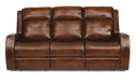 Flexsteel Latitudes Mustang Leather Power Reclining Sofa w/Power Headrests - Holmwood's Furniture & Design Center (Somersworth, NH)