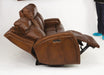 Flexsteel Latitudes Mustang Leather Power Reclining Sofa w/Power Headrests - Holmwood's Furniture & Design Center (Somersworth, NH)