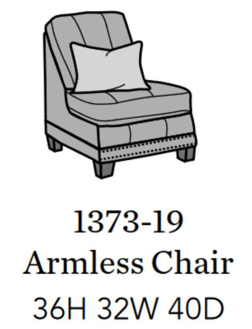 Flexsteel Latitudes Port Royal Leather Armless Chair - Holmwood's Furniture & Design Center (Somersworth, NH)