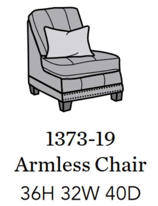Flexsteel Latitudes Port Royal Leather Armless Chair - Holmwood's Furniture & Design Center (Somersworth, NH)