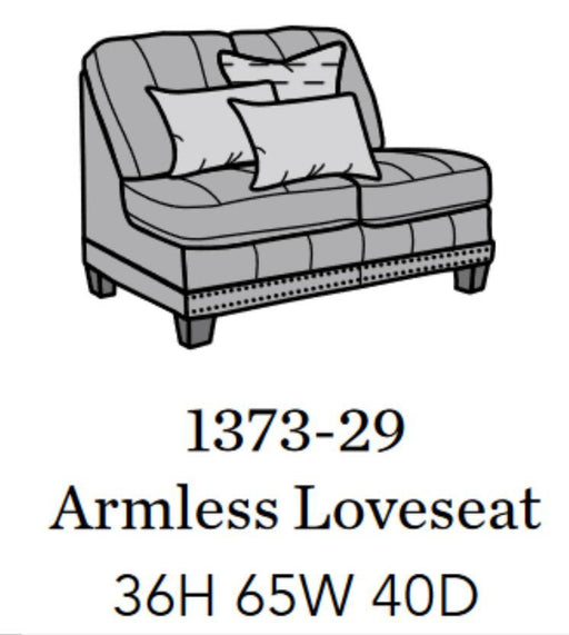 Flexsteel Latitudes Port Royal Leather Armless Loveseat - Holmwood's Furniture & Design Center (Somersworth, NH)