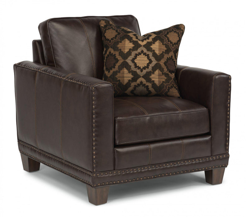 Flexsteel Latitudes Port Royal Leather Chair - Holmwood's Furniture & Design Center (Somersworth, NH)