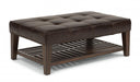 Flexsteel Latitudes Port Royal Leather Cocktail Ottoman - Holmwood's Furniture & Design Center (Somersworth, NH)