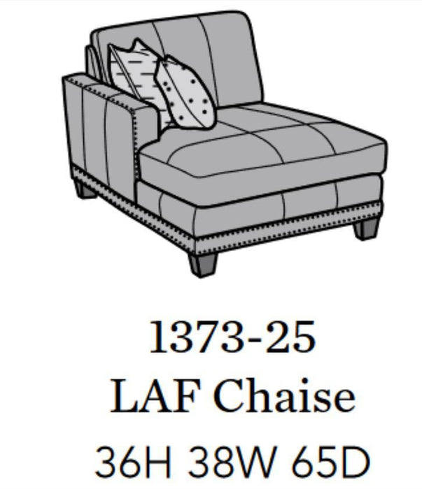 Flexsteel Latitudes Port Royal Leather LAF Chaise - Holmwood's Furniture & Design Center (Somersworth, NH)
