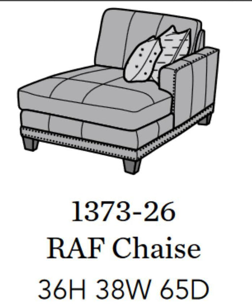 Flexsteel Latitudes Port Royal Leather RAF Chaise - Holmwood's Furniture & Design Center (Somersworth, NH)