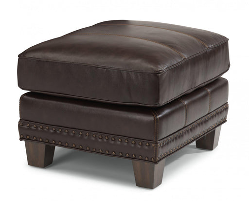 Flexsteel Latitudes Port Royal Leather Ottoman - Holmwood's Furniture & Design Center (Somersworth, NH)