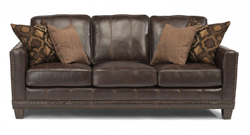 Flexsteel Latitudes Port Royal Leather Sofa - Holmwood's Furniture & Design Center (Somersworth, NH)