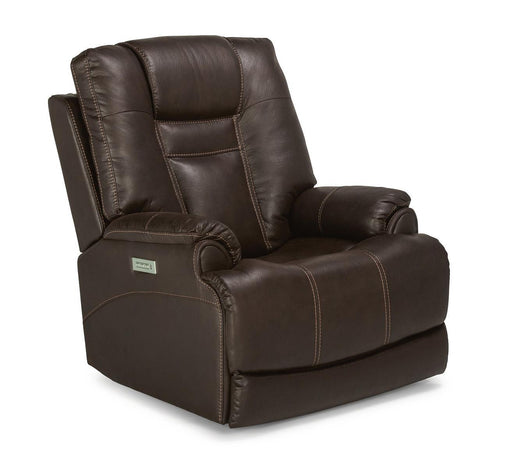 Flexsteel Marley Power Recliner with Power Headrest and Lumbar - Holmwood's Furniture & Design Center (Somersworth, NH)