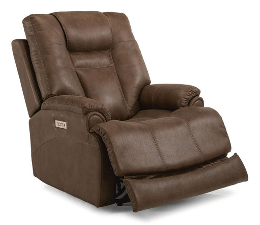 Flexsteel Marley Power Recliner with Power Headrest and Lumbar - Holmwood's Furniture & Design Center (Somersworth, NH)
