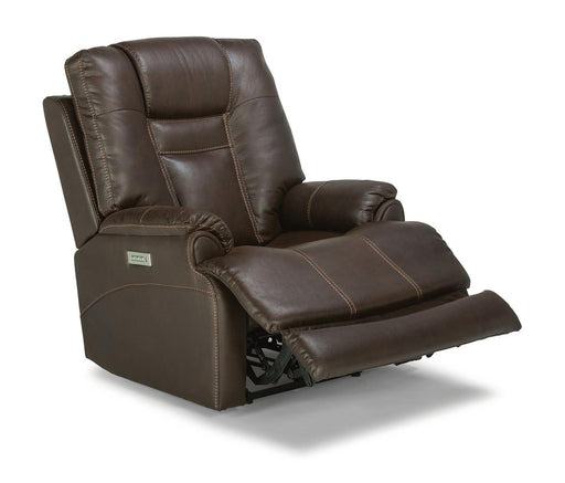 Flexsteel Marley Power Recliner with Power Headrest and Lumbar - Holmwood's Furniture & Design Center (Somersworth, NH)