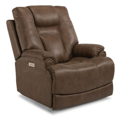 Flexsteel Marley Power Recliner with Power Headrest and Lumbar - Holmwood's Furniture & Design Center (Somersworth, NH)
