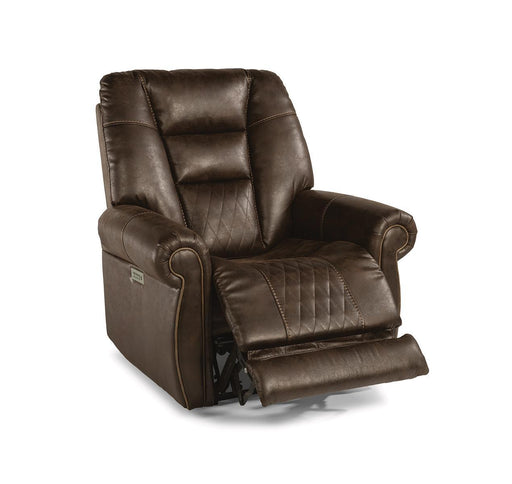 Flexsteel Maverick Power Recliner with Power Headrest and Lumbar - Holmwood's Furniture & Design Center (Somersworth, NH)