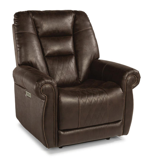 Flexsteel Maverick Power Recliner with Power Headrest and Lumbar - Holmwood's Furniture & Design Center (Somersworth, NH)