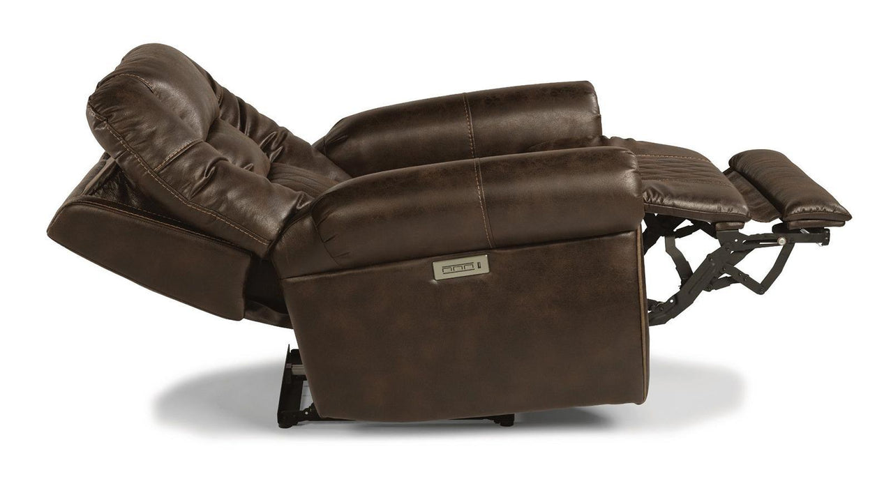 Flexsteel Maverick Power Recliner with Power Headrest and Lumbar - Holmwood's Furniture & Design Center (Somersworth, NH)