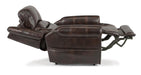 Flexsteel Oscar Power Recliner with Power Headrest and Lumbar - Holmwood's Furniture & Design Center (Somersworth, NH)