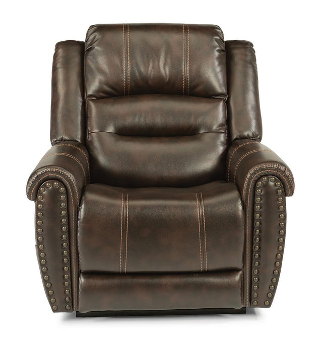 Flexsteel Oscar Power Recliner with Power Headrest and Lumbar - Holmwood's Furniture & Design Center (Somersworth, NH)