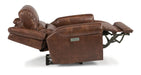 Flexsteel Oscar Power Recliner with Power Headrest and Lumbar - Holmwood's Furniture & Design Center (Somersworth, NH)