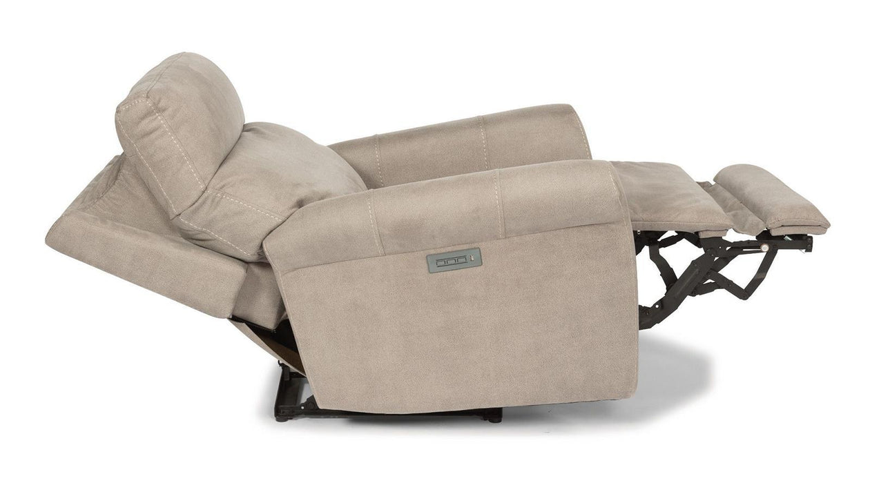 Flexsteel Owen Power Recliner with Power Headrest and Lumbar - Holmwood's Furniture & Design Center (Somersworth, NH)