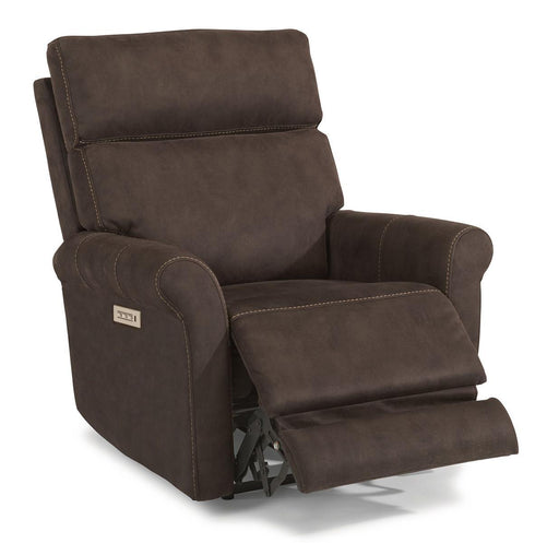 Flexsteel Owen Power Recliner with Power Headrest and Lumbar - Holmwood's Furniture & Design Center (Somersworth, NH)