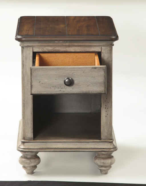 Flexsteel Plymouth Chairside Table in Two-Tone - Holmwood's Furniture & Design Center (Somersworth, NH)