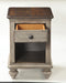 Flexsteel Plymouth Chairside Table in Two-Tone - Holmwood's Furniture & Design Center (Somersworth, NH)
