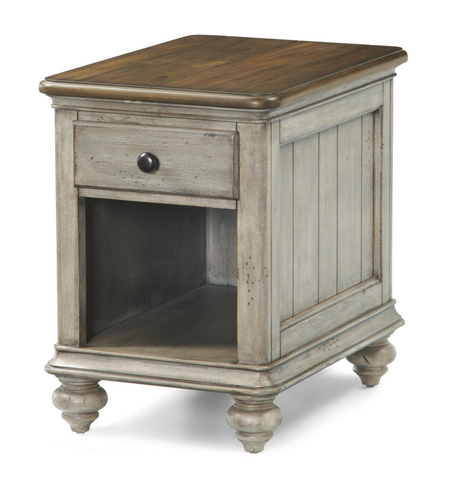 Flexsteel Plymouth Chairside Table in Two-Tone - Holmwood's Furniture & Design Center (Somersworth, NH)