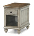 Flexsteel Plymouth Chairside Table in Two-Tone - Holmwood's Furniture & Design Center (Somersworth, NH)