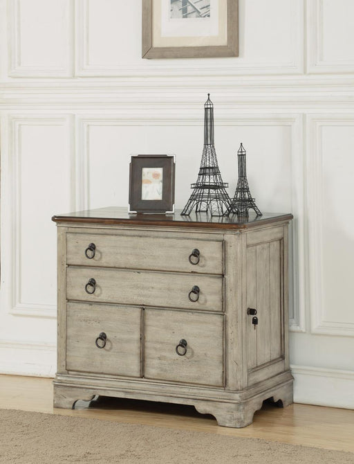Flexsteel Plymouth Lateral File Cabinet in Two-Tone - Holmwood's Furniture & Design Center (Somersworth, NH)
