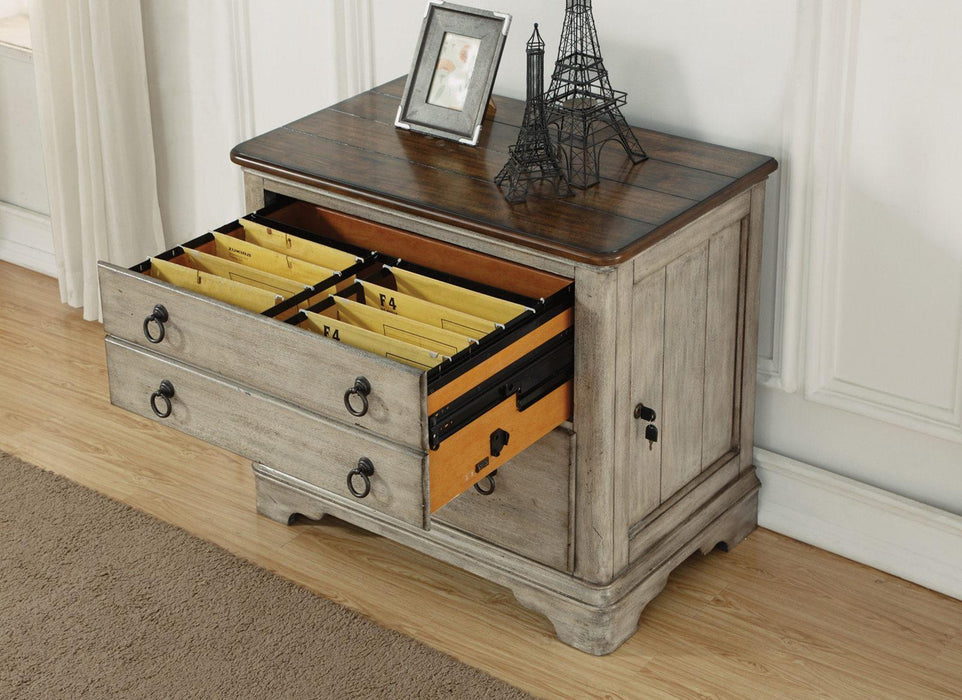 Flexsteel Plymouth Lateral File Cabinet in Two-Tone - Holmwood's Furniture & Design Center (Somersworth, NH)