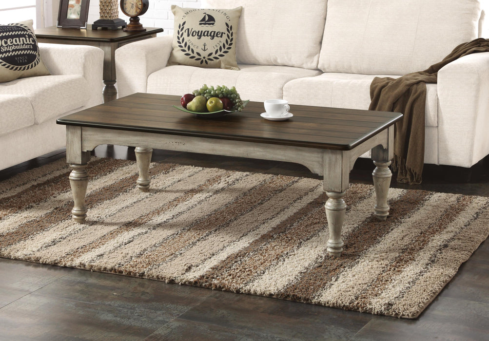 Flexsteel Plymouth Rectangular Cocktail Table in Two-Tone - Holmwood's Furniture & Design Center (Somersworth, NH)