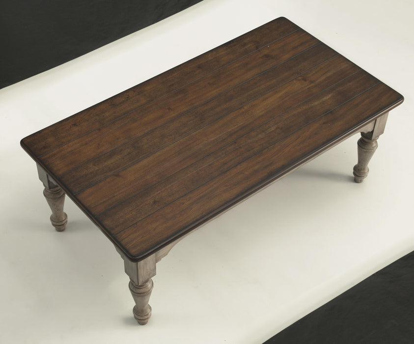 Flexsteel Plymouth Rectangular Cocktail Table in Two-Tone - Holmwood's Furniture & Design Center (Somersworth, NH)