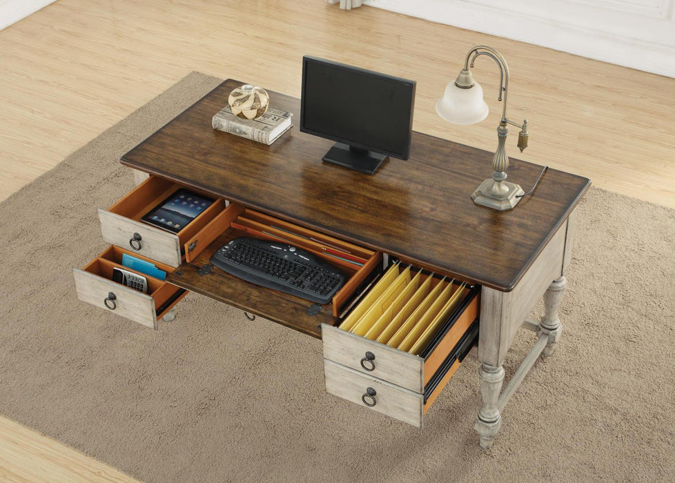 Flexsteel Plymouth Writing Desk in Two-Tone - Holmwood's Furniture & Design Center (Somersworth, NH)