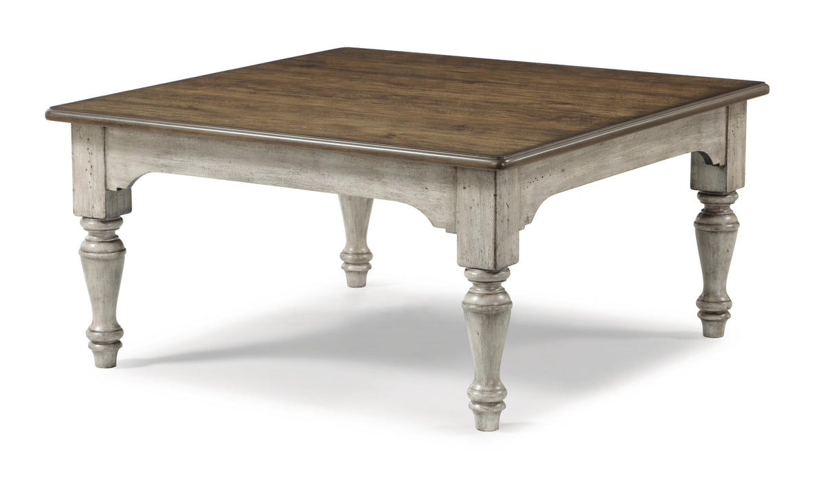 Flexsteel Plymouth Square Cocktail Table in Two-Tone - Holmwood's Furniture & Design Center (Somersworth, NH)