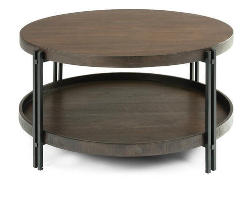 Flexsteel Prairie Round Cocktail Table with Casters - Holmwood's Furniture & Design Center (Somersworth, NH)