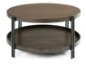 Flexsteel Prairie Round Cocktail Table with Casters - Holmwood's Furniture & Design Center (Somersworth, NH)