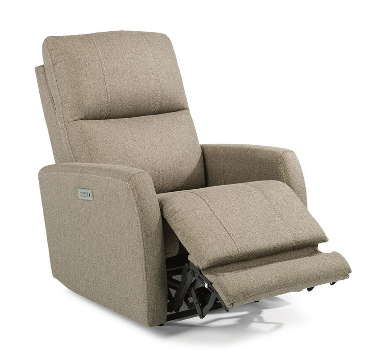 Flexsteel Sadie Power Recliner with Power Headrest and Lumbar - Holmwood's Furniture & Design Center (Somersworth, NH)