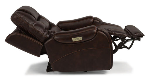 Flexsteel Sinclair Power Recliner with Power Headrest and Lumbar - Holmwood's Furniture & Design Center (Somersworth, NH)