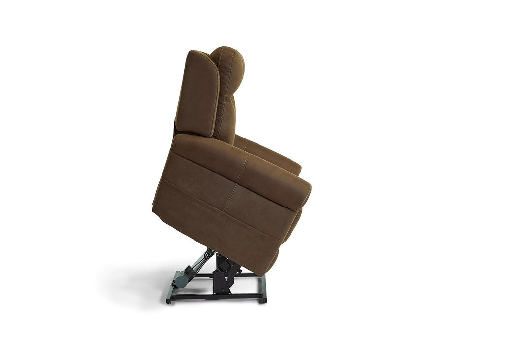 Flexsteel Stewart Power Lift Recliner with Power Headrest and Lumbar - Holmwood's Furniture & Design Center (Somersworth, NH)