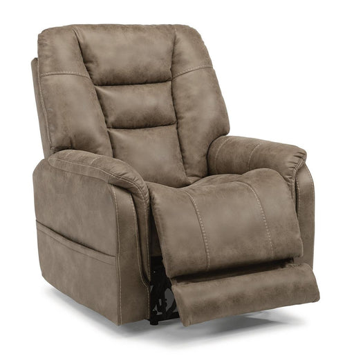Flexsteel Theo Power Recliner with Power Headrest and Lumbar - Holmwood's Furniture & Design Center (Somersworth, NH)
