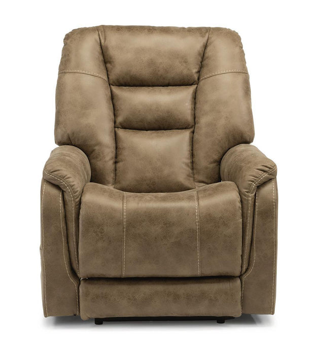 Flexsteel Theo Power Recliner with Power Headrest and Lumbar - Holmwood's Furniture & Design Center (Somersworth, NH)